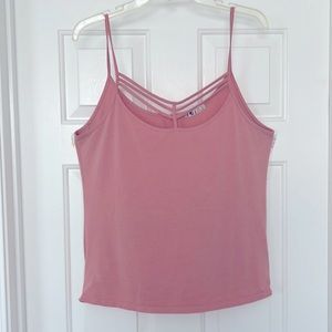 H2H Pretty Pink & cute Strappy Lattice Tank Top, size 2XL, chest-40”,Length- 26”
